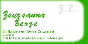 zsuzsanna berze business card